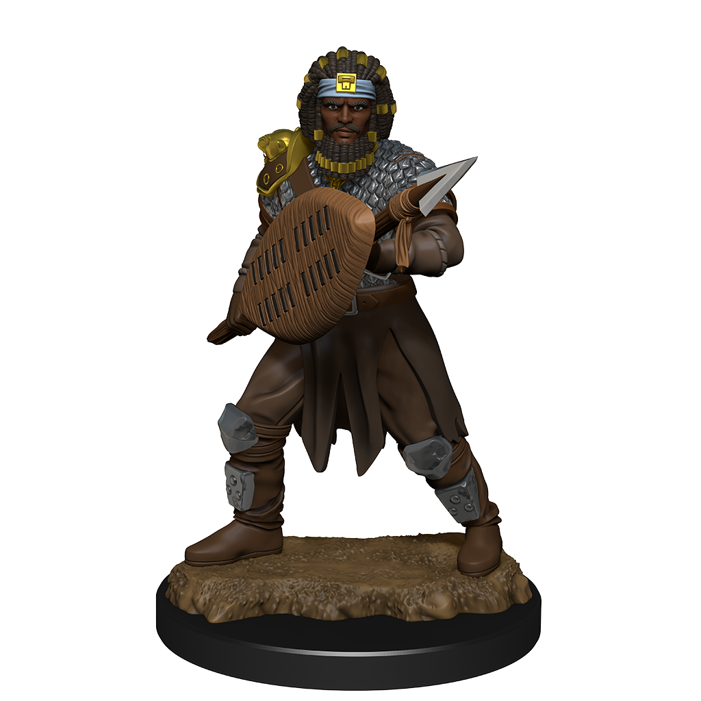 D&D Frameworks: Human Fighter Male - Unpainted and Unassembled – WizKids