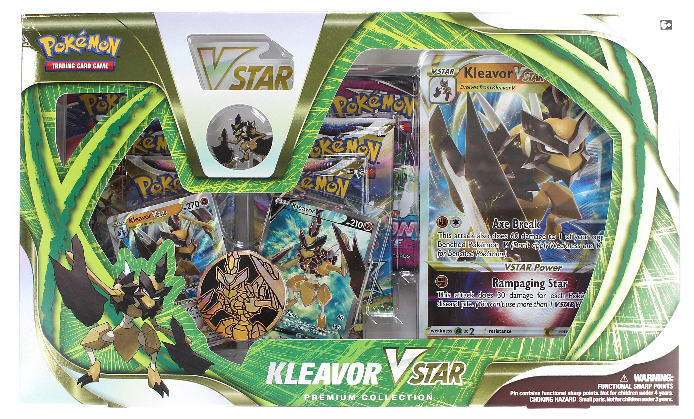 Pokemon TCG Kleavor Vstar Premium Collection (6Ct)